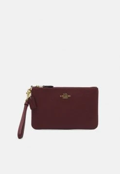 Best Pirce ???? Coach POLISHED PEBBLE SMALL WRISTLET - Clutch - Wine ????
