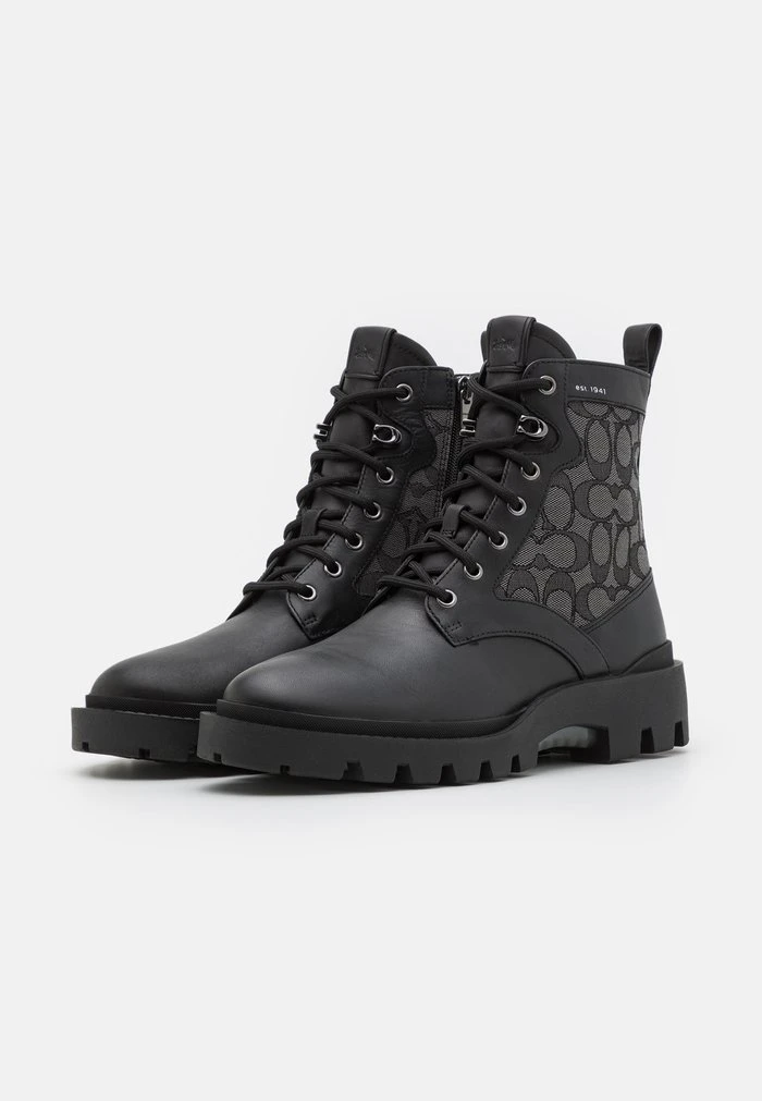 Wholesale ⌛ Coach CITYSOLE SIGNATURE - Lace-up Ankle ???? Boots - Black ???? 2 Wholesale ⌛ Coach CITYSOLE SIGNATURE - Lace-up Ankle ???? Boots - Black ???? - Image 2