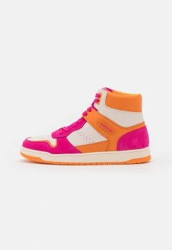 Best Pirce ❤️ Coach High-top Trainers - Bright Fuchsia/chalk ❤️