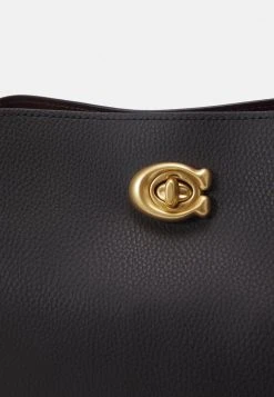 Cheapest ???? Coach POLISHED PEBBLE WILLOW SHOULDER BAG - ???? Handbag - Black ✨ -Coach Shop 20c0dea5a6b7474ba351b86e1b72fc82