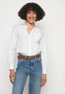 Hot Sale ???? Coach SCULPTED REVERSIBLE BELT - Belt - Saddle/red ✔️