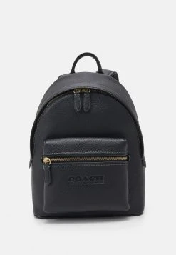 New ⭐ Coach POLISHED PEBBLE CHARTER ???? BACKPACK - Rucksack - Black ✔️