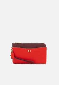Brand new ???? Coach COLORBLOCK ZIP WRISTLET - Wallet - Red Orange Multi ????