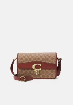 Cheap ???? Coach ???? COATED SIGNATURE STUDIO SHOULDER BAG - ???? Handbag - Tan/rust ????