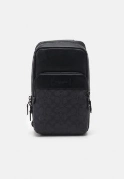 Best Pirce ???? Coach SIGNATURE GOTHAM PACK UNISEX - Across Body Bag - Charcoal/black ????
