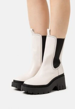 Cheapest ???? Coach ALEXA BOOTIE - Platform ???? Boots - Chalk/black ????