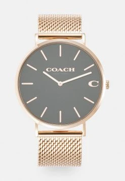 Best Sale ???? Coach CHARLES UNISEX - ⌚ Watch - Rosegold-coloured/black ????