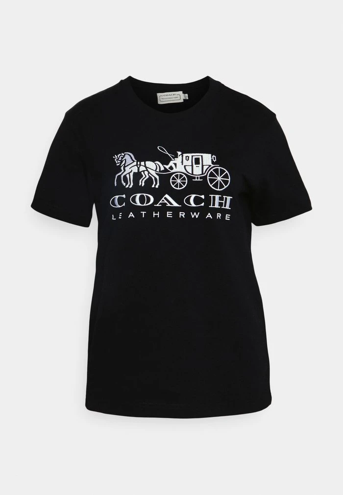 Promo ???? Coach EVERGREEN HORSE AND CARRIAGE TEE - Print T-shirt - Black ???? 5 Promo ???? Coach EVERGREEN HORSE AND CARRIAGE TEE - Print T-shirt - Black ???? - Image 5