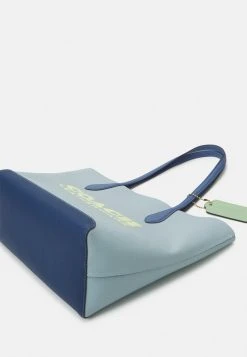 Outlet ???? Coach COLORBLOCK KIA TOTE - ???? Handbag - Aqua Multi ???? -Coach Shop 3c46cc6768dd4419a415e5551a0b59f9