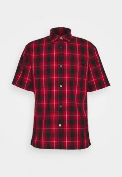 Outlet ???? Coach PLAID SHORT SLEEVE ???? SHIRT - ???? SHIRT - Red ????