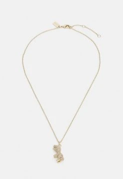 Top 10 ???? Coach PAVE REXY PENDANT NECKLACE - Necklace - Gold-coloured ⌛