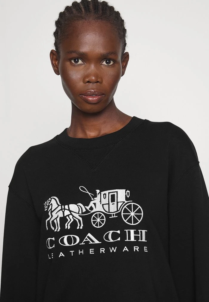 New ???? Coach EVERGREEN HORSE AND CARRIAGE CREWNECK - Sweatshirt - Black ???? 5 New ???? Coach EVERGREEN HORSE AND CARRIAGE CREWNECK - Sweatshirt - Black ???? - Image 5
