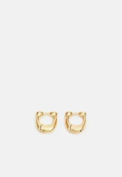 Hot Sale ???? Coach SIGNATURE HUGGIE - Earrings - Gold-coloured ????