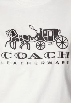 Flash Sale ???? Coach EVERGREEN HORSE CARRIAGE - Basic T-shirt - White ⭐ -Coach Shop 637d27338ad543f78e486db49307a308