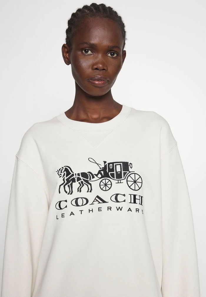 Flash Sale ✨ Coach EVERGREEN HORSE AND CARRIAGE CREWNECK - Sweatshirt - Chalk ???? 5 Flash Sale ✨ Coach EVERGREEN HORSE AND CARRIAGE CREWNECK - Sweatshirt - Chalk ???? - Image 5