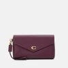 Best Pirce ???? Coach CROSSGRAIN WRISTLET - Clutch - Deep Berry ????