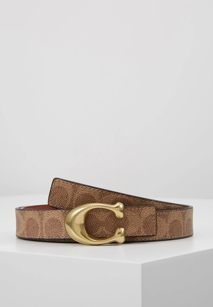 Best Sale ???? Coach SCULPTED ???? COATED REVERSIBLE SIGNATURE BELT - Belt - Tan/rust ???? 1 Best Sale ???? Coach SCULPTED ???? COATED REVERSIBLE SIGNATURE BELT - Belt - Tan/rust ????