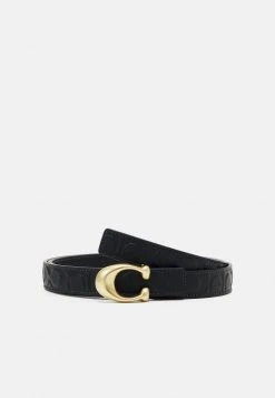 Cheapest ???? Coach SCULPTED EMBOSSED BELT - Belt - Black ????