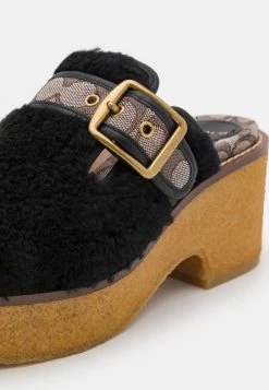 Cheapest ???? Coach DYLAN SHEARLING - Heeled Mules - Black/oak ???? 13 Cheapest ???? Coach DYLAN SHEARLING - Heeled Mules - Black/oak ???? -Coach Shop 7c03909dff9046ee86cbb88ffb6d562a