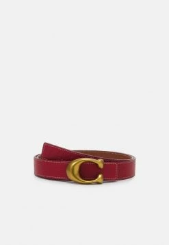 Hot Sale ???? Coach SCULPTED REVERSIBLE BELT - Belt - Saddle/red ✔️ -Coach Shop 8faa8ef7e6fa40adb303a7a53db51a1e
