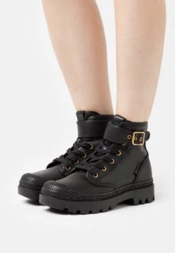 Discount ⌛ Coach TROOPER MID TOP BOOT - Lace-up Ankle ???? Boots - Black ????