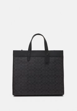Coach Shop 6 Cheap ???? Coach SIGNATURE FIELD TOTE UNISEX - Tote Bag - Charcoal ????