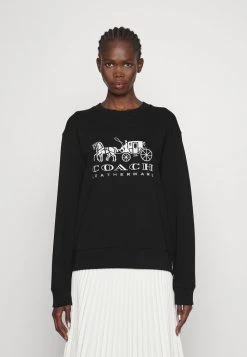 Coach Shop 26 New ???? Coach EVERGREEN HORSE AND CARRIAGE CREWNECK - Sweatshirt - Black ????
