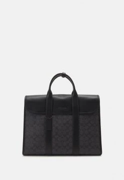 Best Sale ???? Coach SIGNATURE GOTHAM PORTFOLIO UNISEX - Laptop Bag - Charcoal/black ????