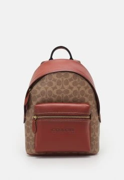 Wholesale ???? Coach ???? COATED SIGNATURE CHARTER ???? BACKPACK 24 - Rucksack - Tan Rust ????