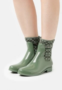 Budget ???? Coach RIVINGTON RAIN BOOTIE - Wellies - Green ✔️