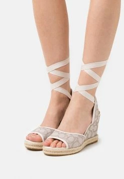 Buy ???? Coach PAGE WEDGE - Platform ???? Sandals - Stone/chalk ✨