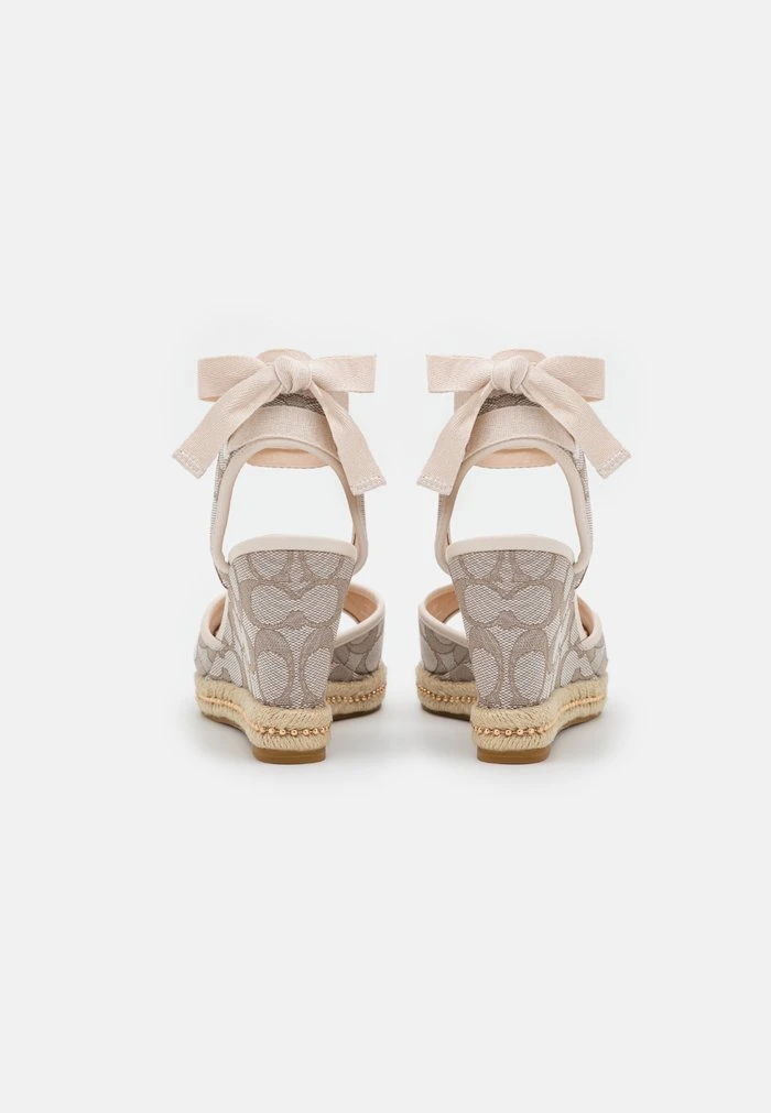 Buy ???? Coach PAGE WEDGE - Platform ???? Sandals - Stone/chalk ✨ 4 Buy ???? Coach PAGE WEDGE - Platform ???? Sandals - Stone/chalk ✨ - Image 4