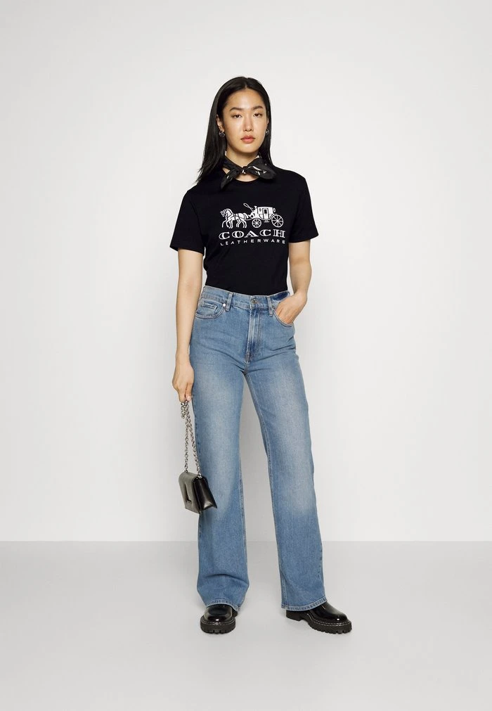 Promo ???? Coach EVERGREEN HORSE AND CARRIAGE TEE - Print T-shirt - Black ???? 2 Promo ???? Coach EVERGREEN HORSE AND CARRIAGE TEE - Print T-shirt - Black ???? - Image 2