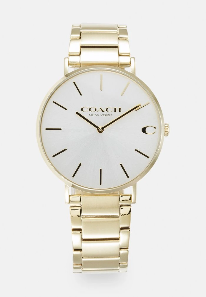Best Pirce ???? Coach CHARLES UNISEX - ⌚ Watch - Gold-coloured/white ✨ 1 Best Pirce ???? Coach CHARLES UNISEX - ⌚ Watch - Gold-coloured/white ✨