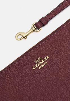 Best Pirce ???? Coach POLISHED PEBBLE SMALL WRISTLET - Clutch - Wine ???? -Coach Shop c4045d9f5937409fad5b6248a166860a