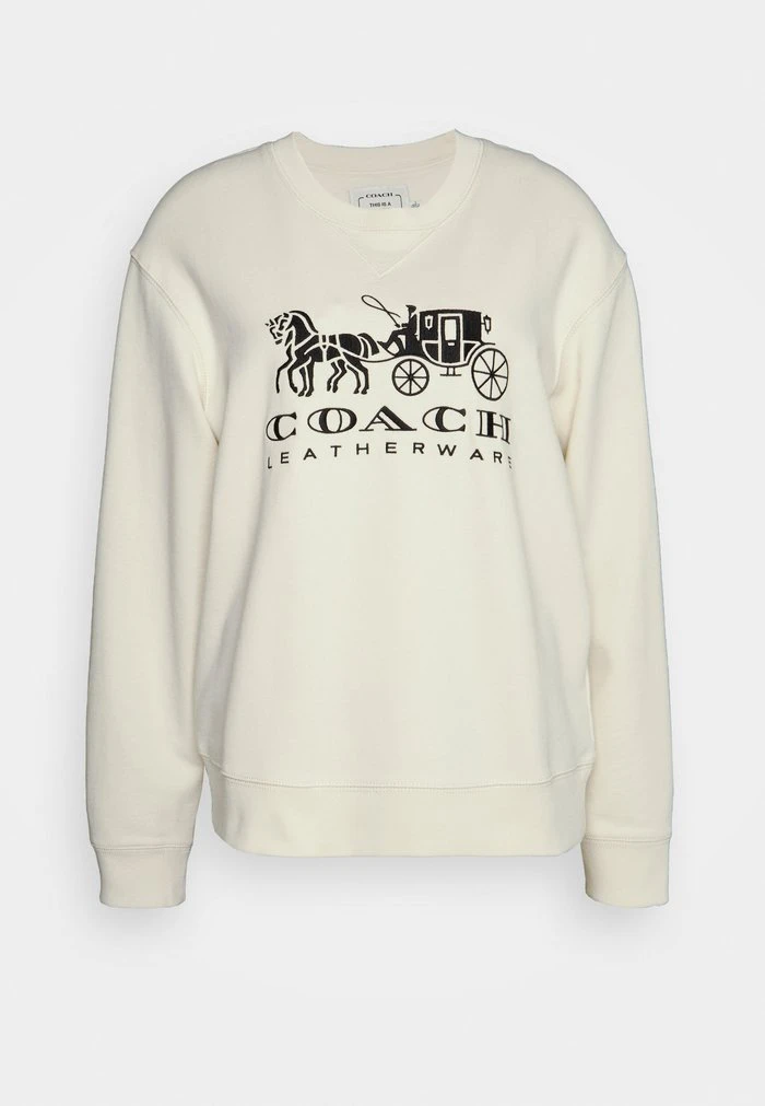 Flash Sale ✨ Coach EVERGREEN HORSE AND CARRIAGE CREWNECK - Sweatshirt - Chalk ???? 4 Flash Sale ✨ Coach EVERGREEN HORSE AND CARRIAGE CREWNECK - Sweatshirt - Chalk ???? - Image 4