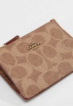 Promo ❤️ Coach MINI SKINNY COLORBLOCK ???? COATED SIGNATURE - Wallet - Tan Rust ???? -Coach Shop cfee54061c244d169a01b8b73b9f75d1