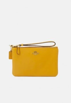 Hot Sale ???? Coach POLISHED SMALL WRISTLET - Clutch - Buttercup ????