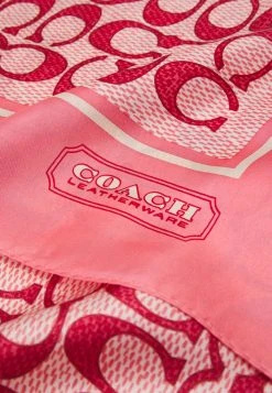 Wholesale ???? Coach VINTAGE SIGNATURE C PRINTED SQUARE - Foulard - Coral ⭐ -Coach Shop de0a9fa54aa740f385067cddd97b667d