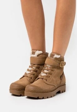 Discount ???? Coach TROOPER MID TOP BOOT - Lace-up Ankle ???? Boots - Coconut/natural ????