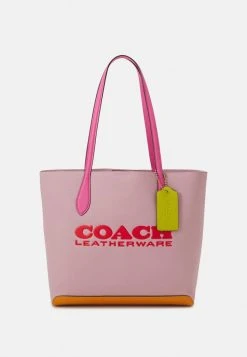 Deals ???? Coach COLORBLOCK KIA TOTE - ???? Handbag - Carnation Multi ✔️