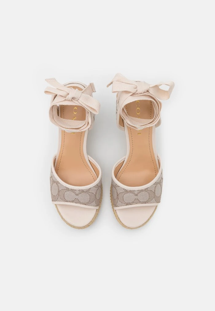 Buy ???? Coach PAGE WEDGE - Platform ???? Sandals - Stone/chalk ✨ 5 Buy ???? Coach PAGE WEDGE - Platform ???? Sandals - Stone/chalk ✨ - Image 5