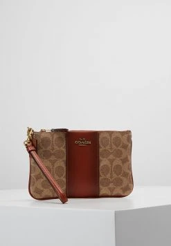 Cheap ???? Coach ???? COATED SMALL WRISTLET - Wallet - Tan Rust ????