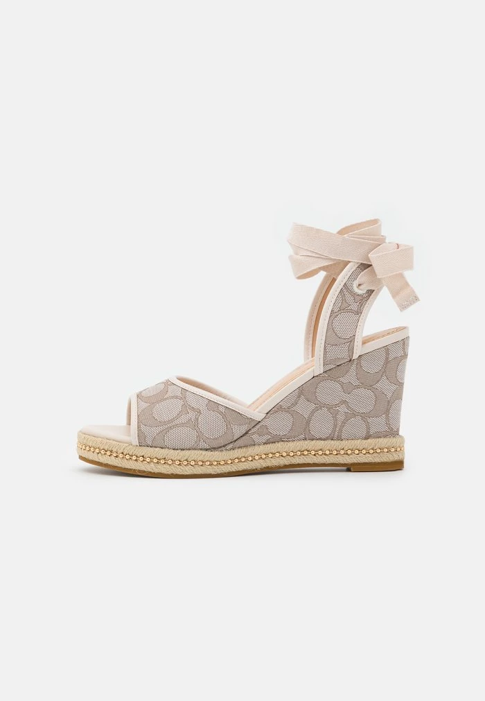 Buy ???? Coach PAGE WEDGE - Platform ???? Sandals - Stone/chalk ✨ 2 Buy ???? Coach PAGE WEDGE - Platform ???? Sandals - Stone/chalk ✨ - Image 2