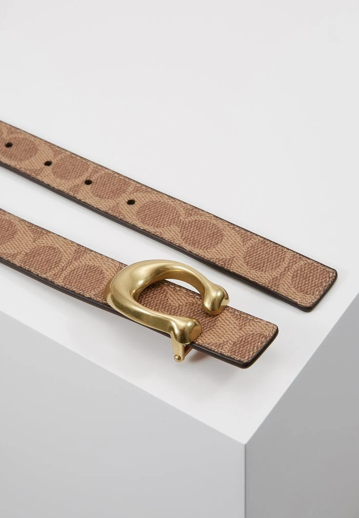 Best Sale ???? Coach SCULPTED ???? COATED REVERSIBLE SIGNATURE BELT - Belt - Tan/rust ???? 3 Best Sale ???? Coach SCULPTED ???? COATED REVERSIBLE SIGNATURE BELT - Belt - Tan/rust ???? - Image 3