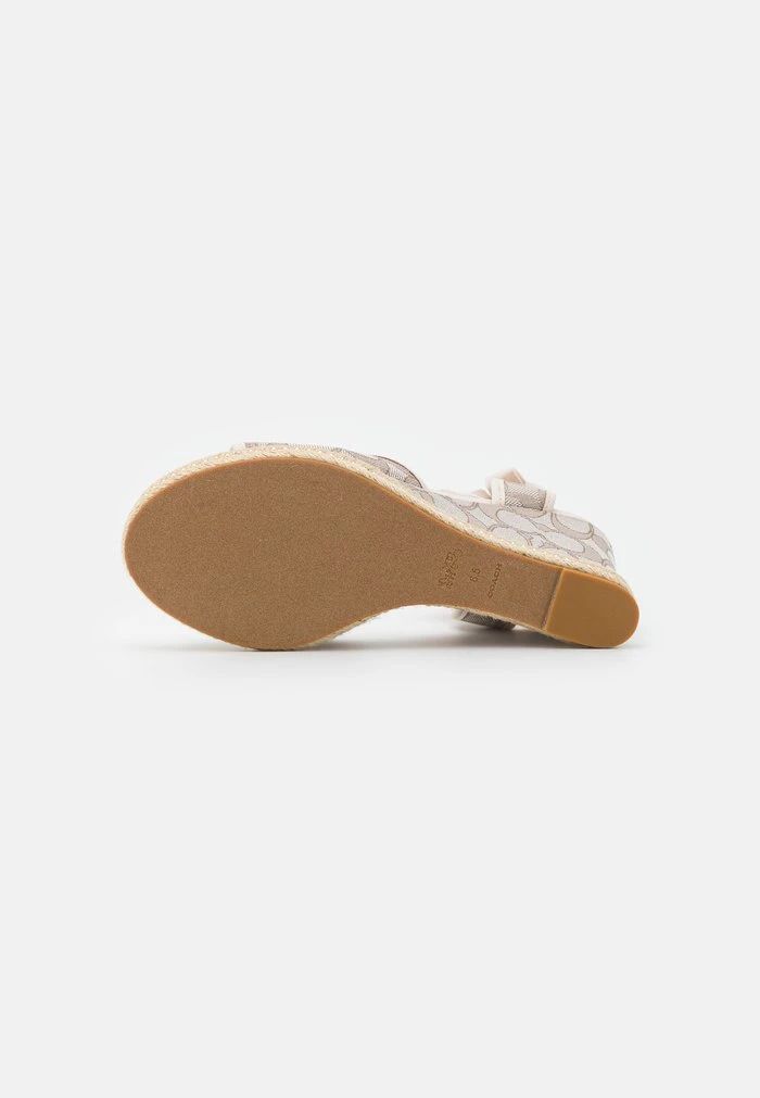 Buy ???? Coach PAGE WEDGE - Platform ???? Sandals - Stone/chalk ✨ 6 Buy ???? Coach PAGE WEDGE - Platform ???? Sandals - Stone/chalk ✨ - Image 6