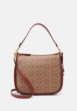 Best Sale ❤️ Coach SIGNATURE CARY SHOULDER BAG - ???? Handbag - Tan Rust ????