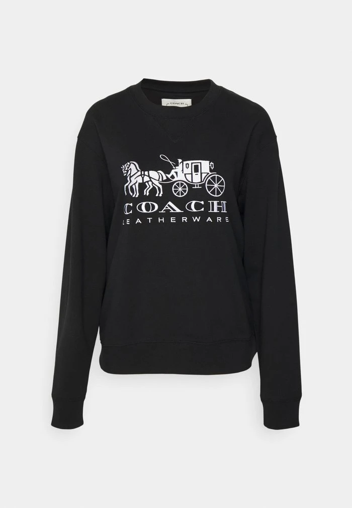 New ???? Coach EVERGREEN HORSE AND CARRIAGE CREWNECK - Sweatshirt - Black ???? 4 New ???? Coach EVERGREEN HORSE AND CARRIAGE CREWNECK - Sweatshirt - Black ???? - Image 4